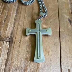 Stainless Steel Cross Necklace with chain